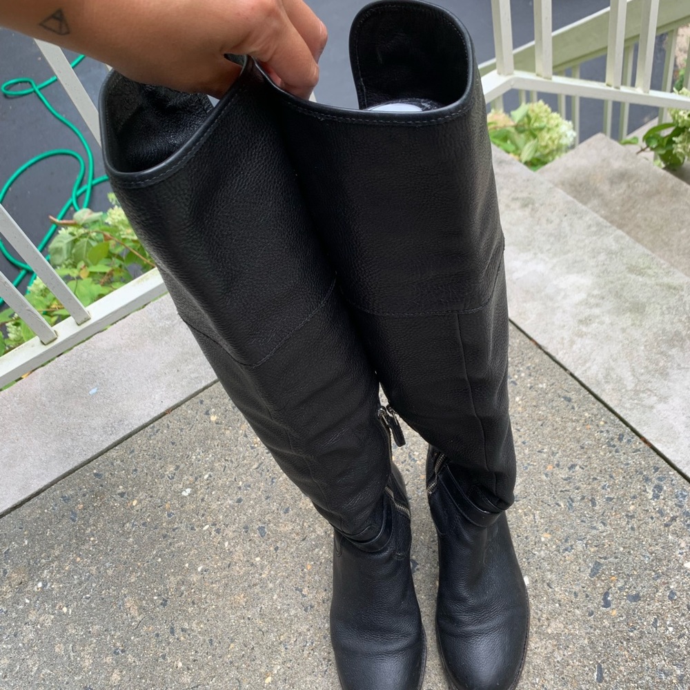 Coach knee high black leather riding boots size 6.5 - Picture 9 of 10